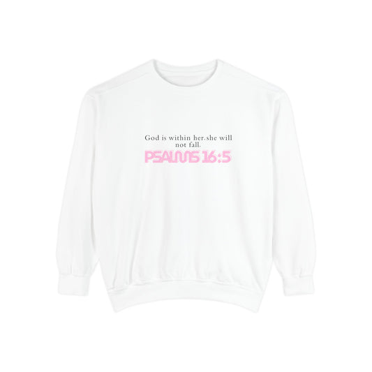Psalms 16:5 Girly Sweatshirt — Religious Scripture Sweater for Women